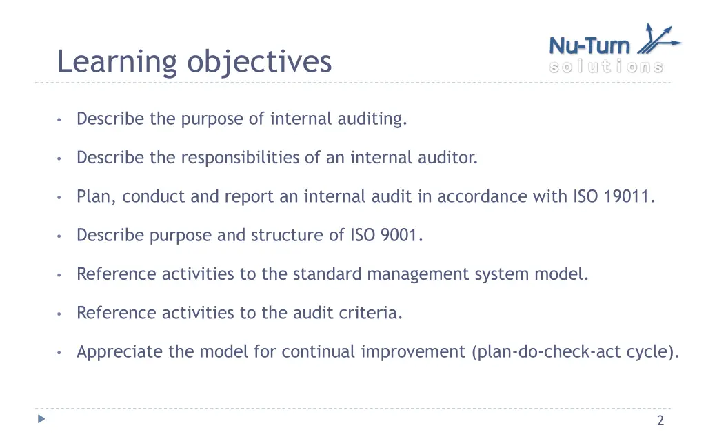 learning objectives