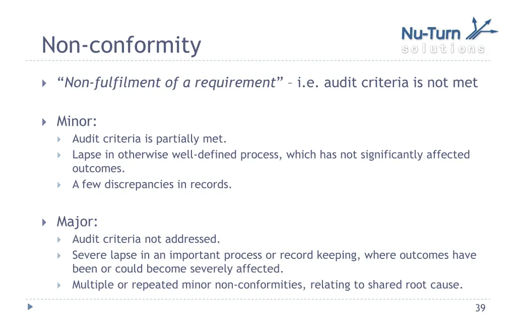 non conformity