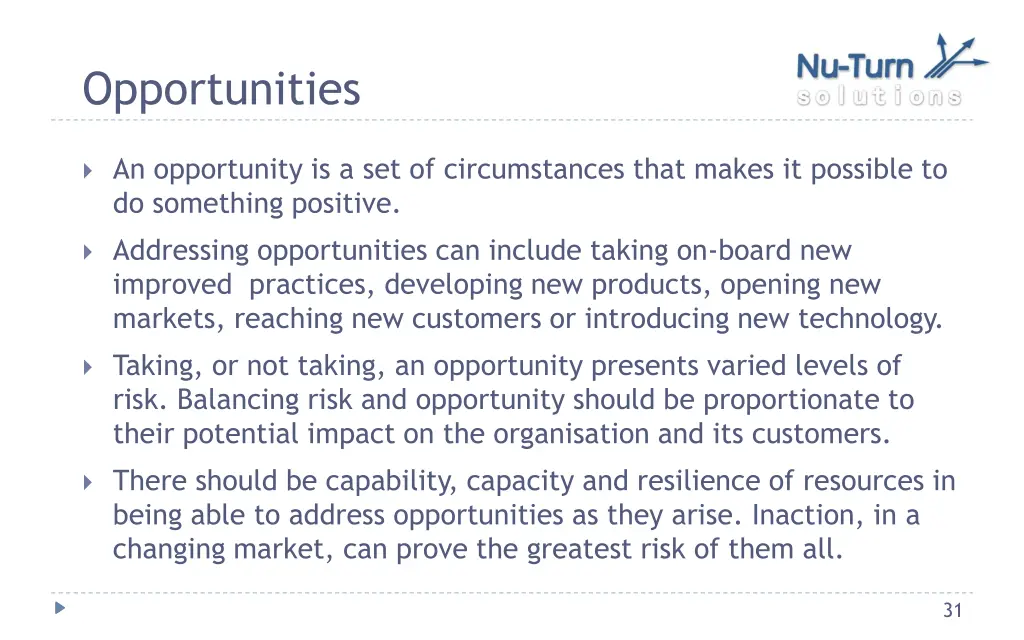 opportunities