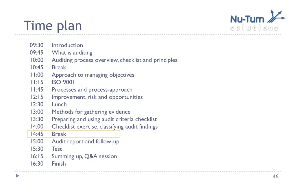 time plan 3