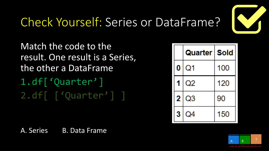 check yourself series or dataframe