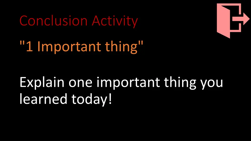 conclusion activity