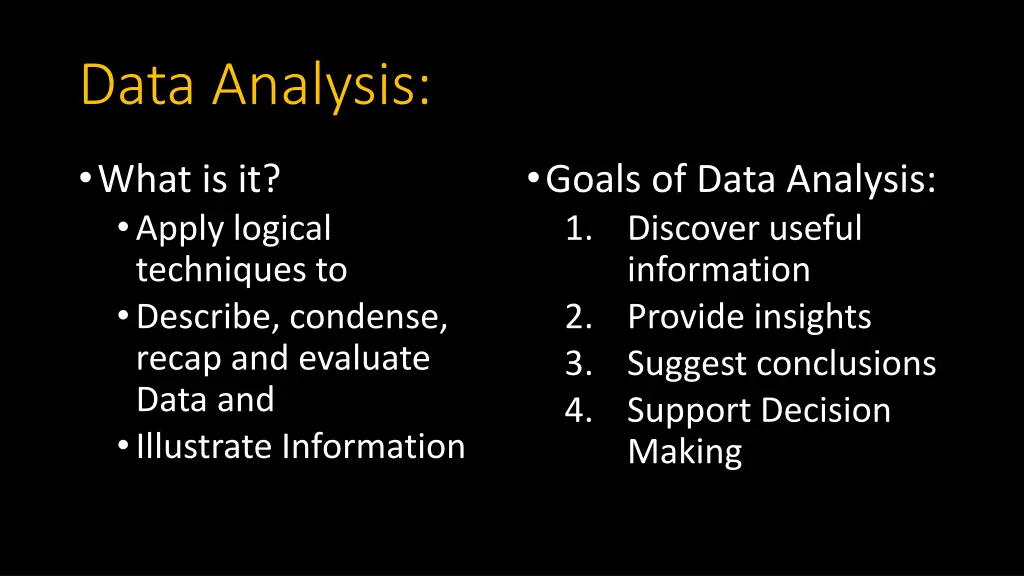 data analysis
