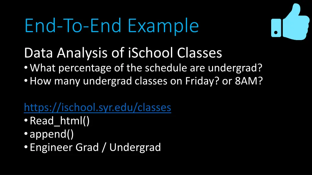 end to end example