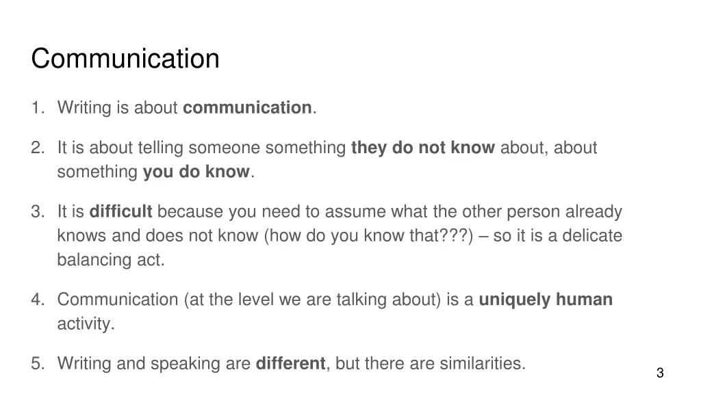 communication