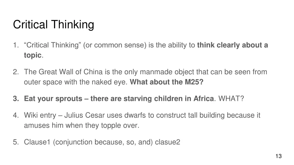 critical thinking