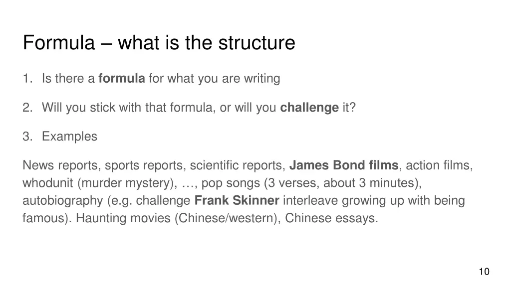 formula what is the structure