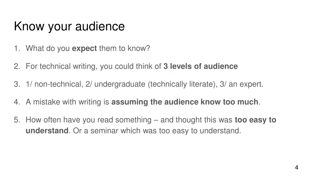 know your audience