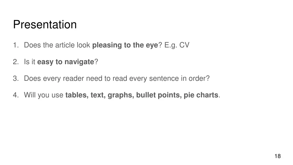 presentation