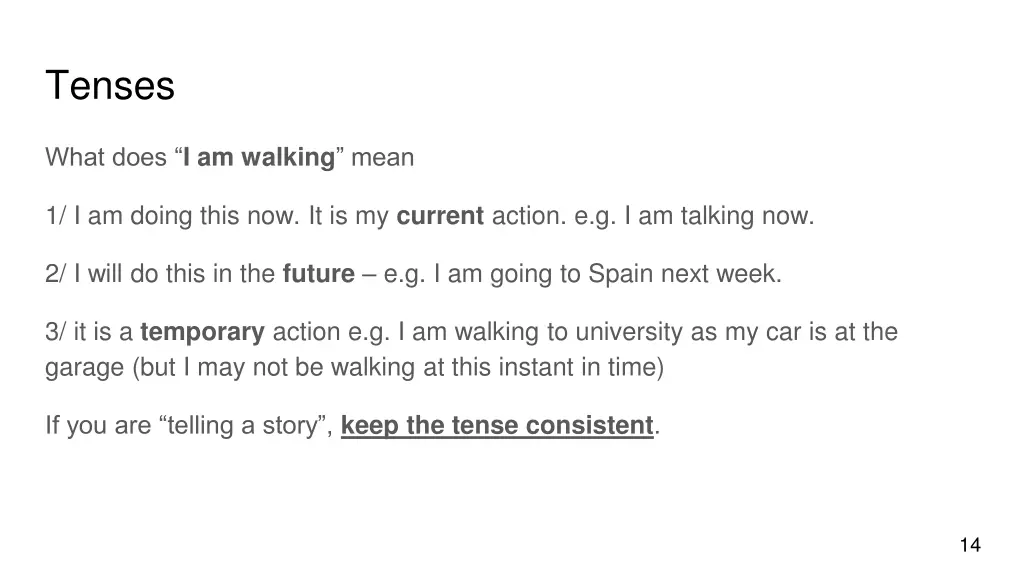 tenses
