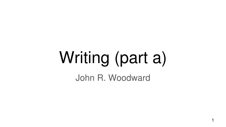 writing part a