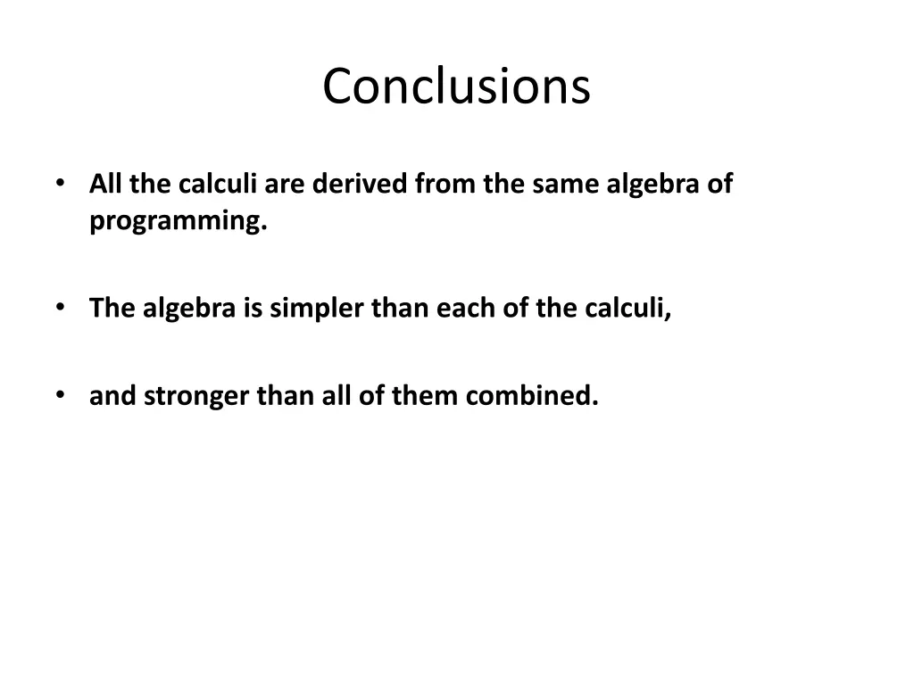 conclusions