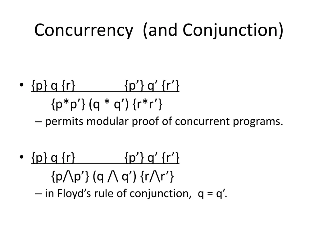 concurrency and conjunction
