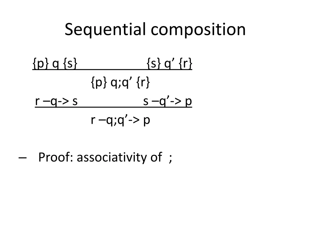 sequential composition