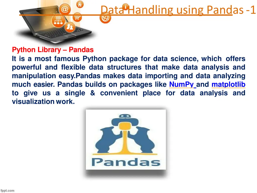 data handling using pandas 1 1
