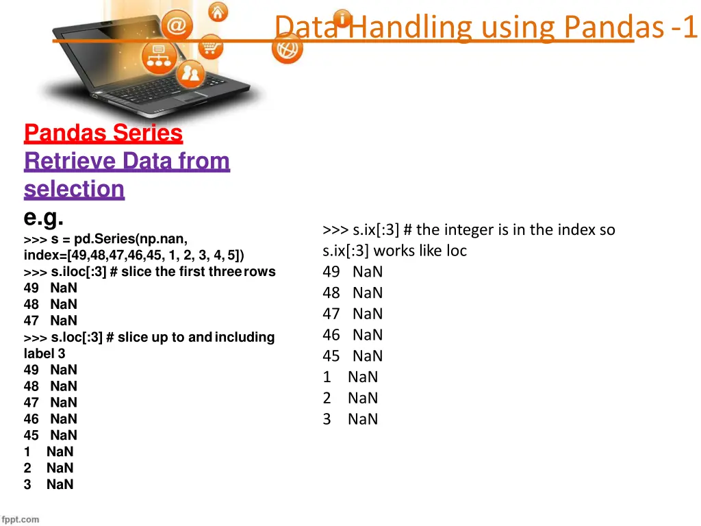 data handling using pandas 1 19