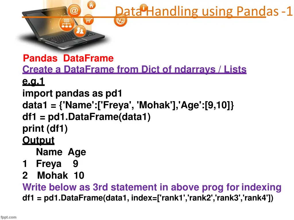 data handling using pandas 1 23
