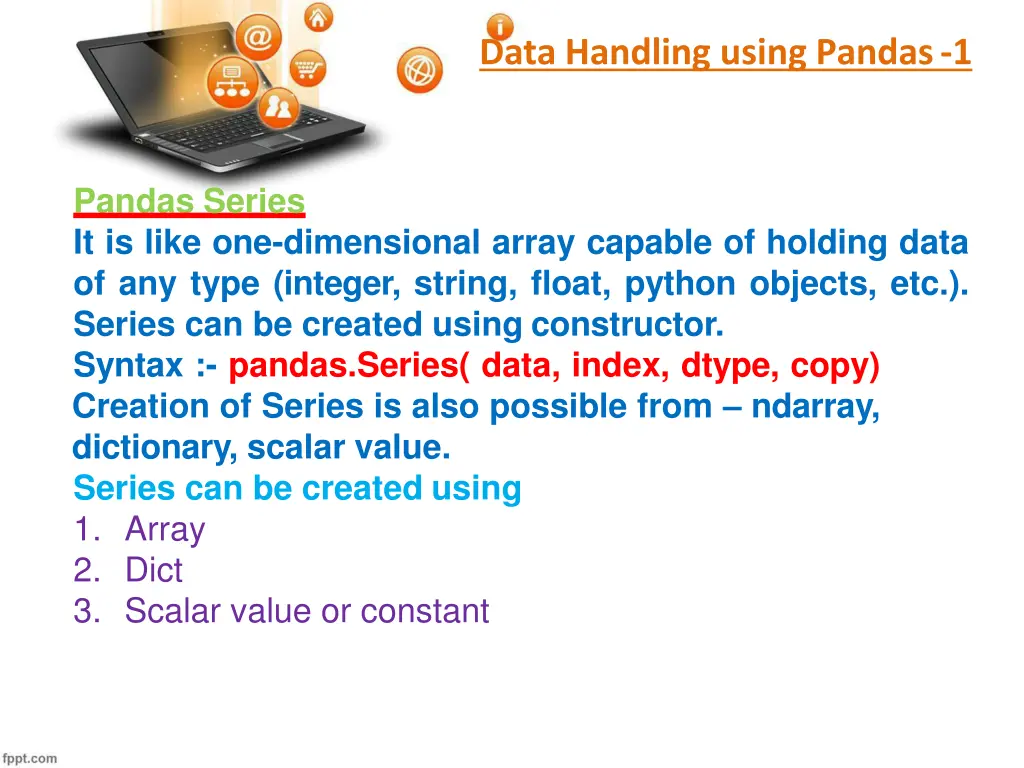 data handling using pandas 1 8