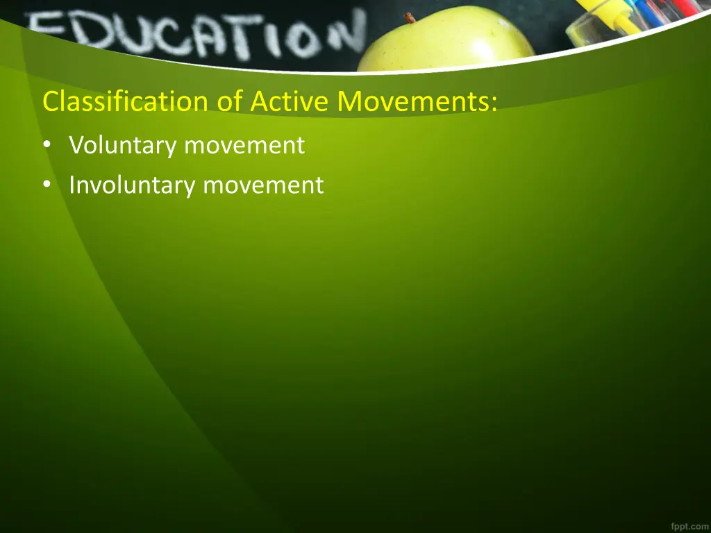 classification of active movements voluntary