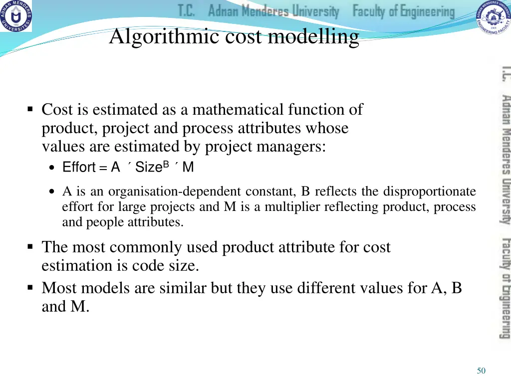 algorithmic cost modelling
