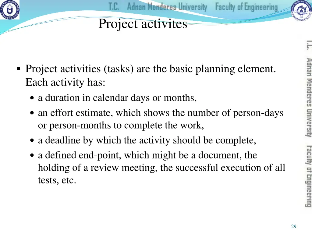 project activites