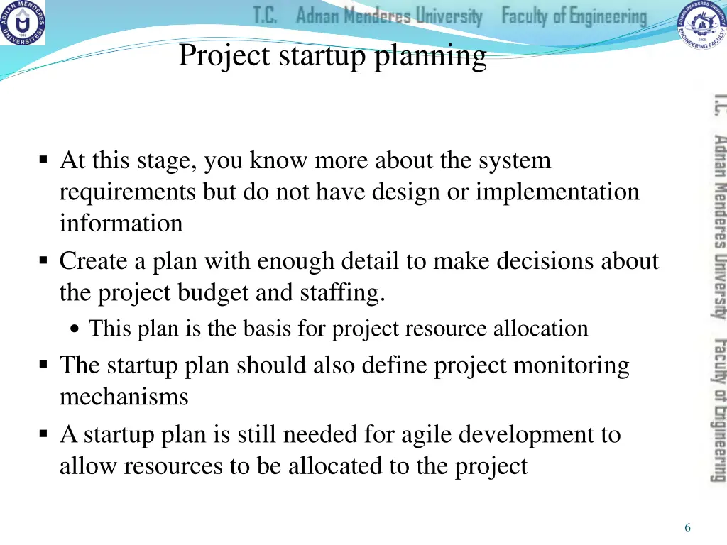 project startup planning