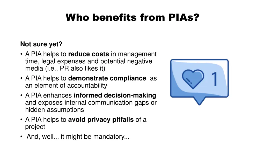 who benefits from pias 1