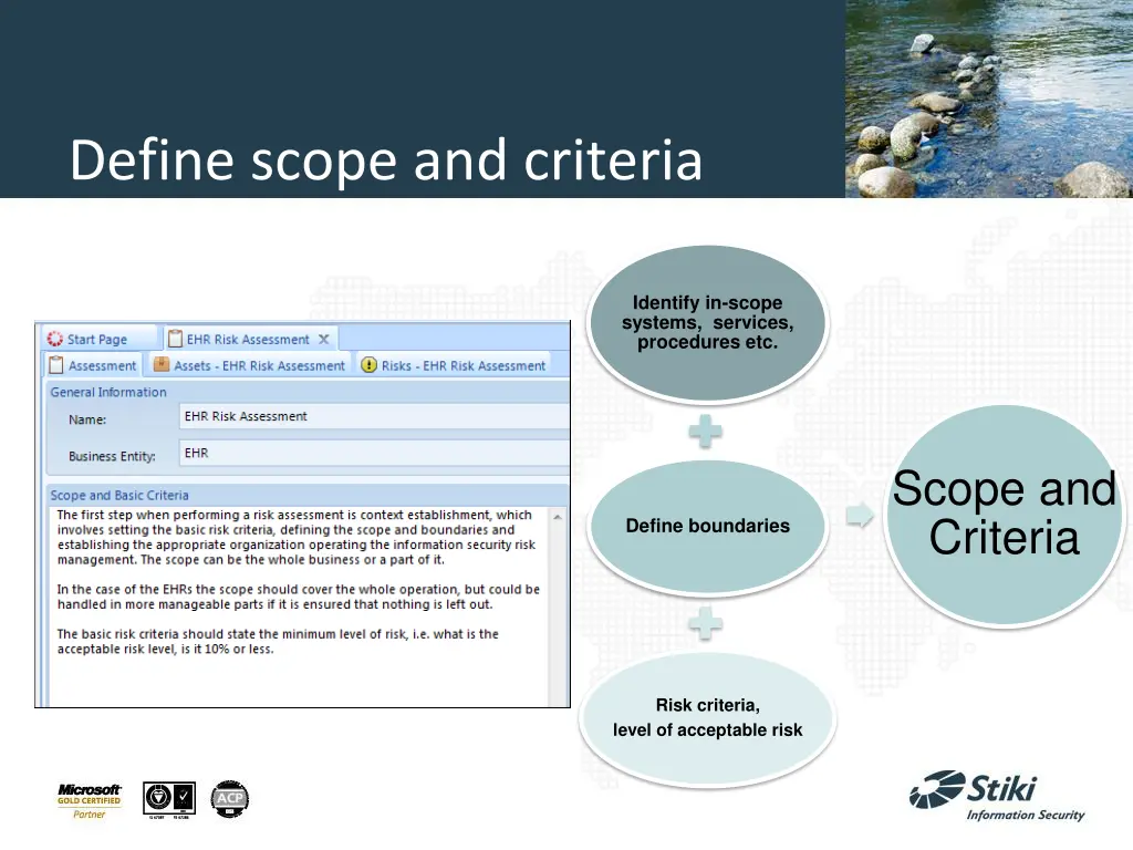 define scope and criteria