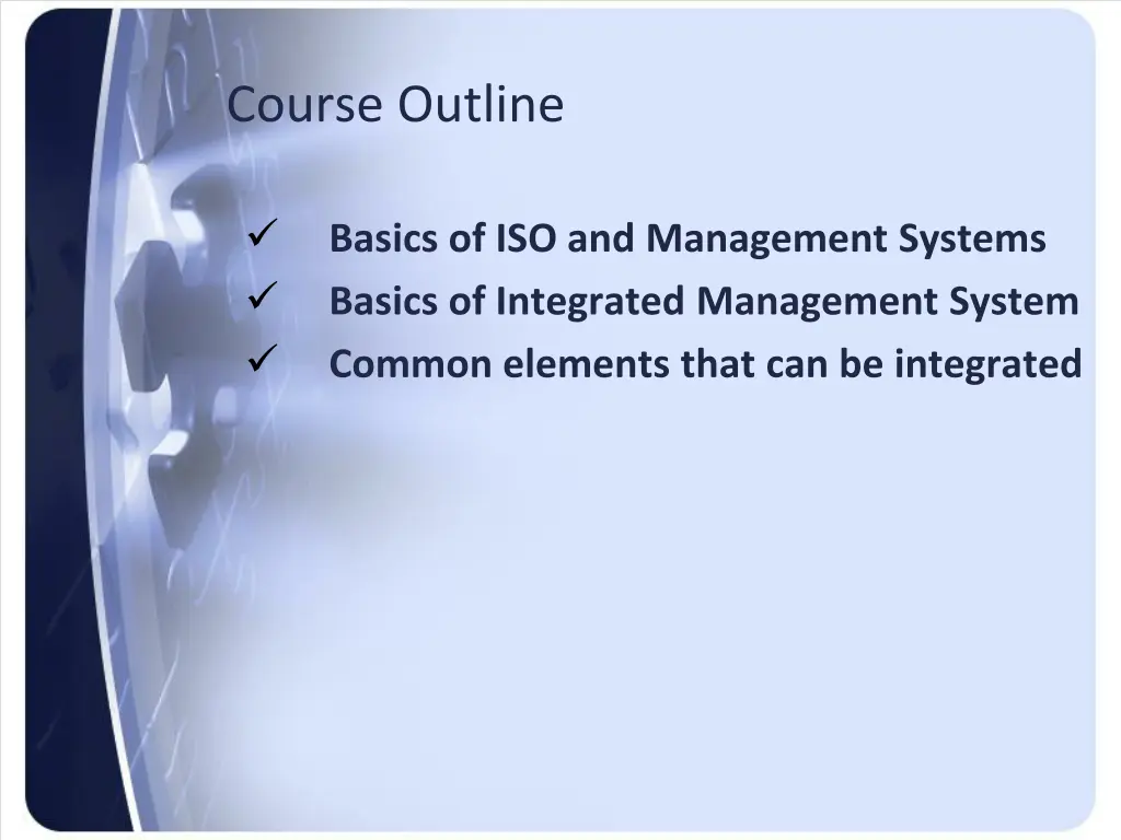 course outline