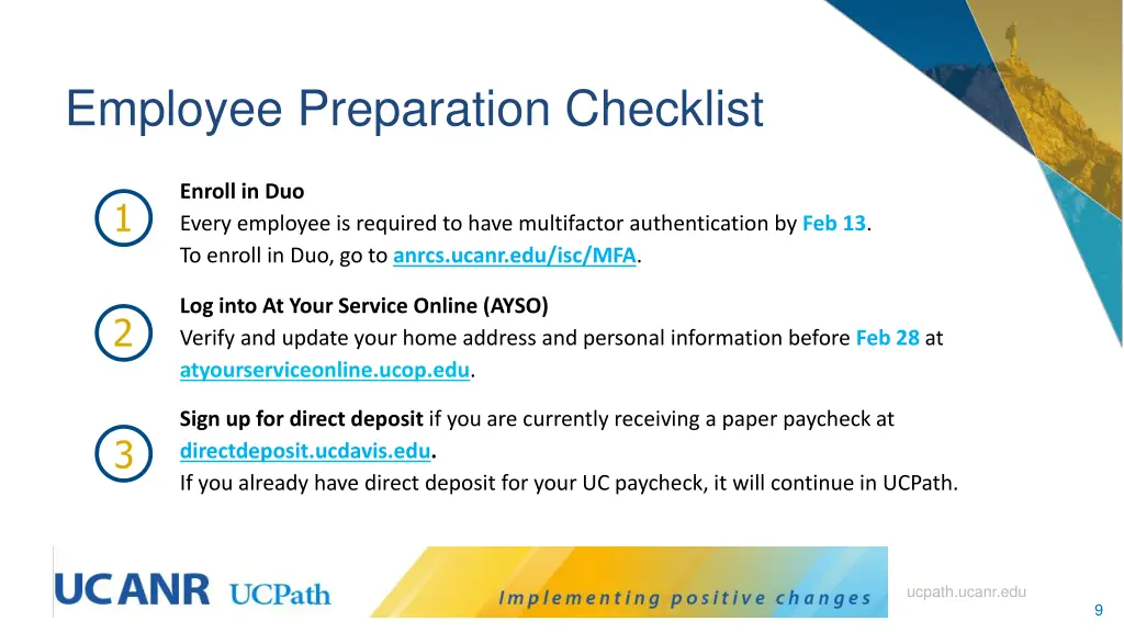 employee preparation checklist
