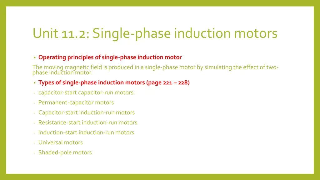 unit 11 2 single phase induction motors