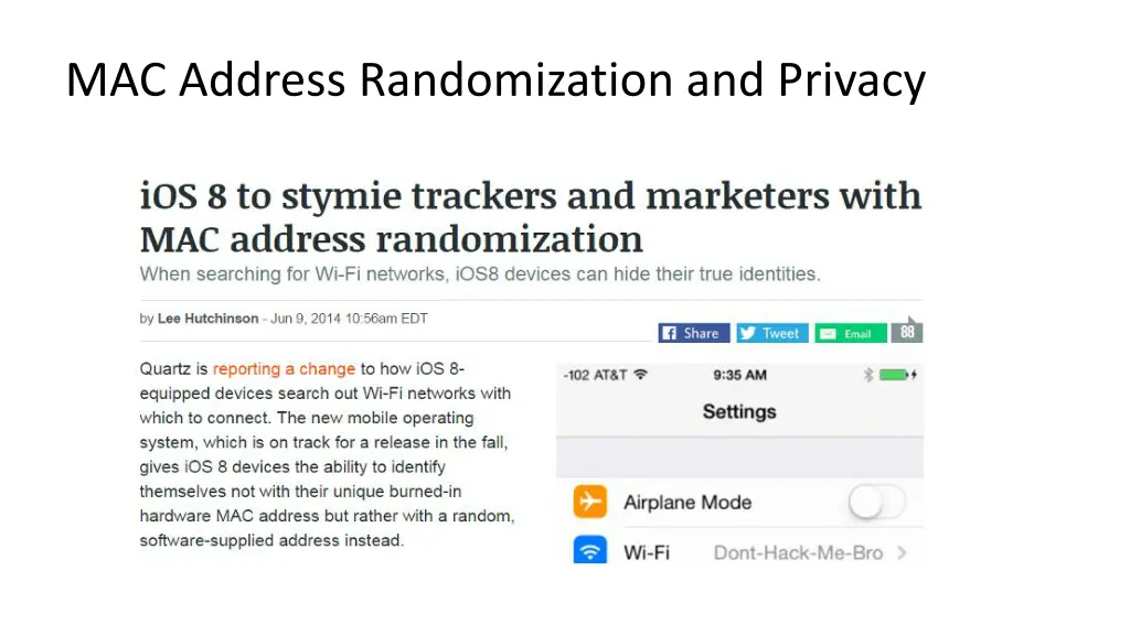 mac address randomization and privacy