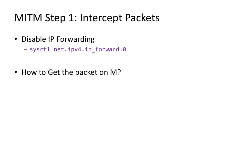 mitm step 1 intercept packets