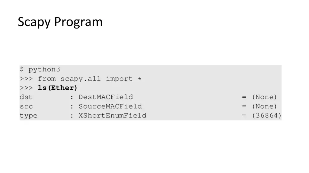 scapy program