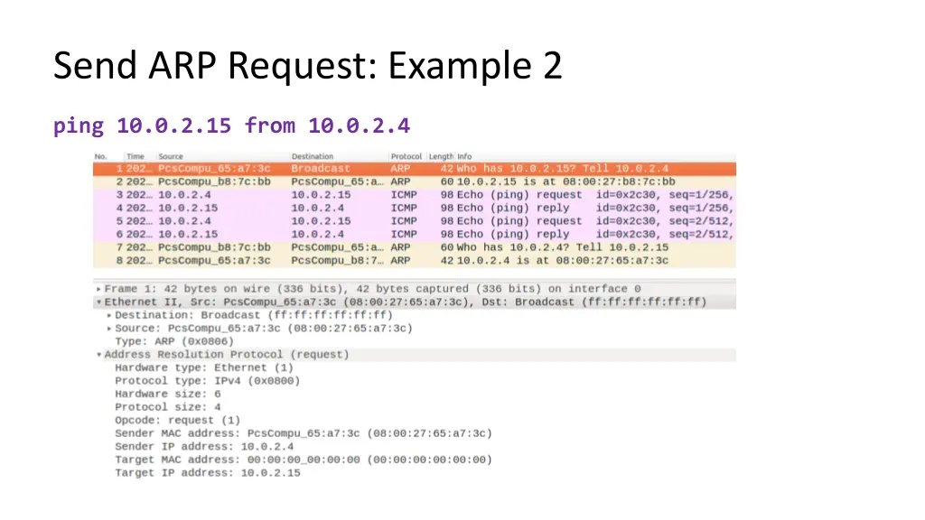 send arp request example 2