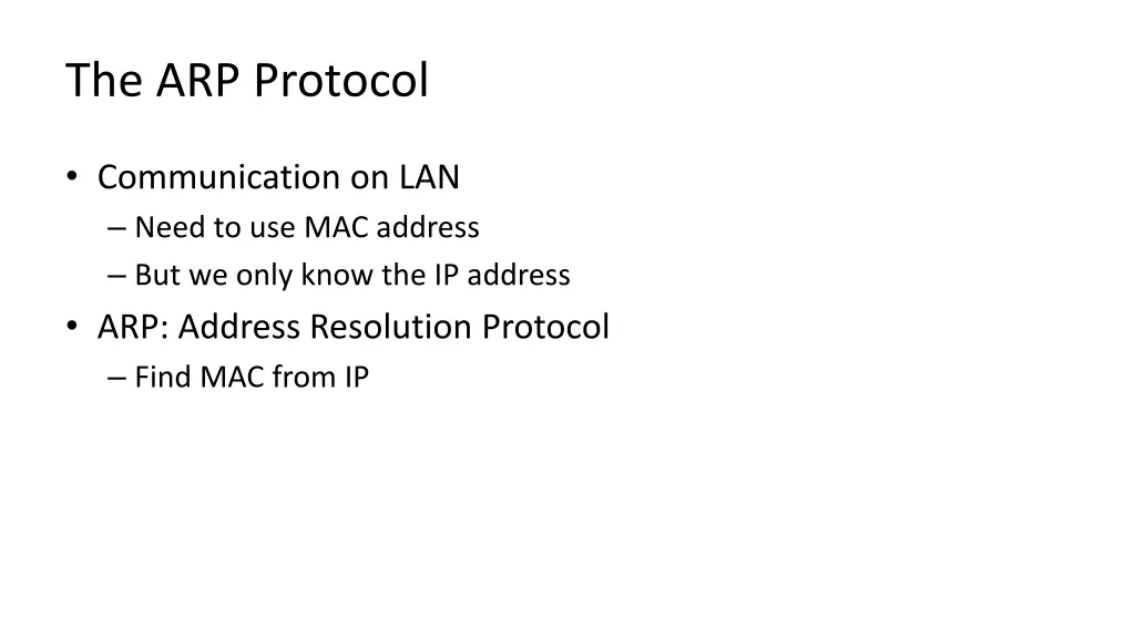 the arp protocol 1