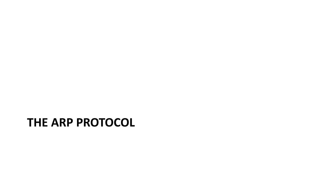the arp protocol