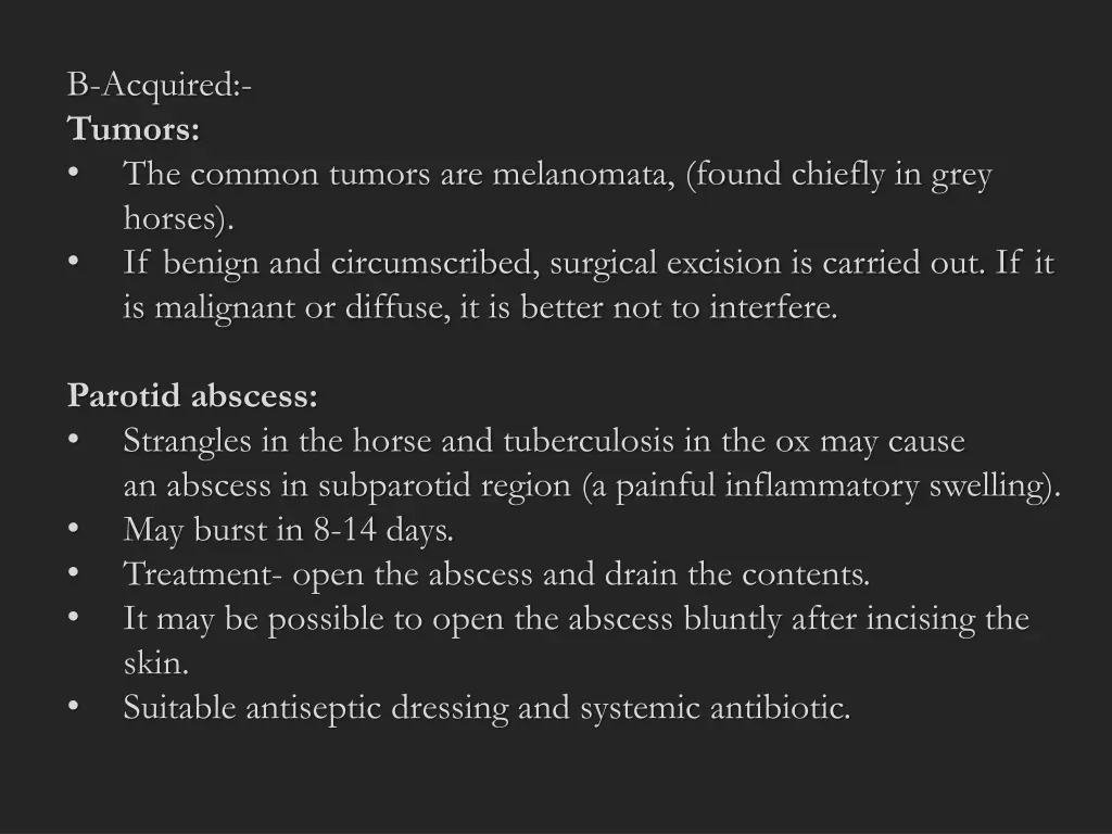 b acquired tumors the common tumors