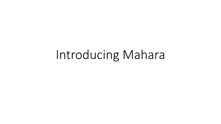 introducing mahara