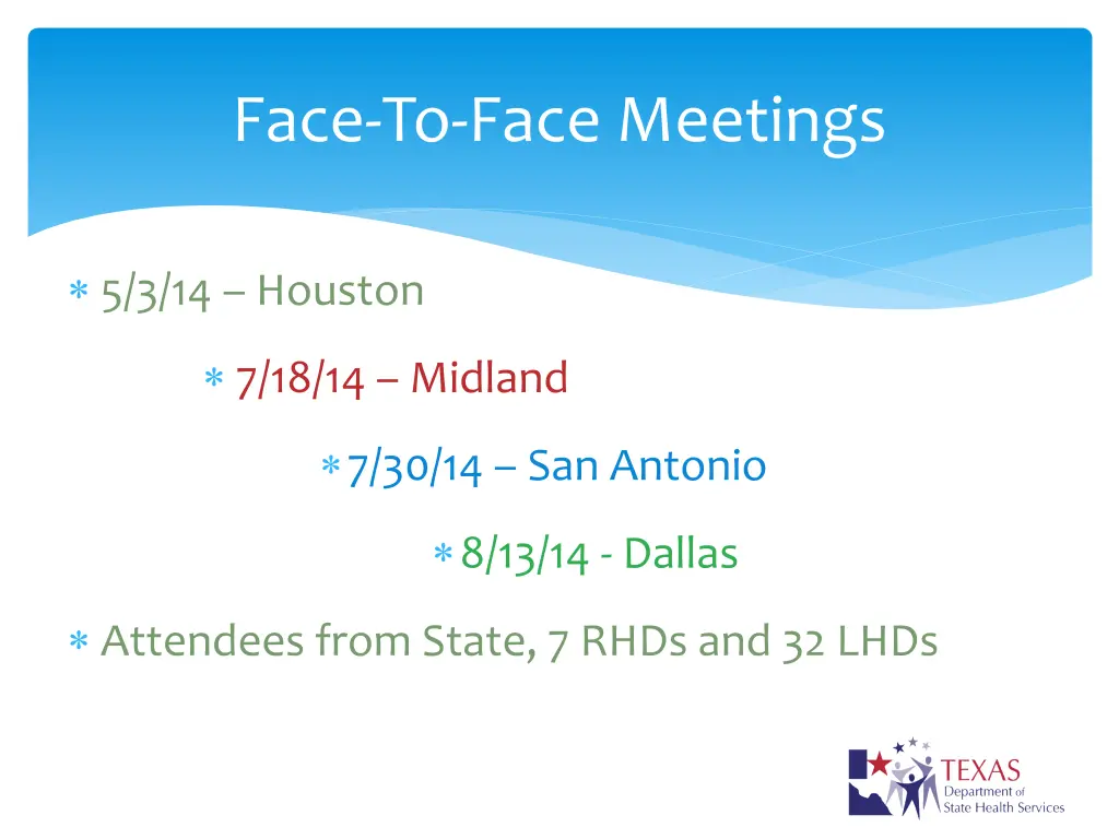 face to face meetings