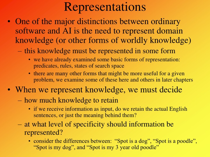 representations