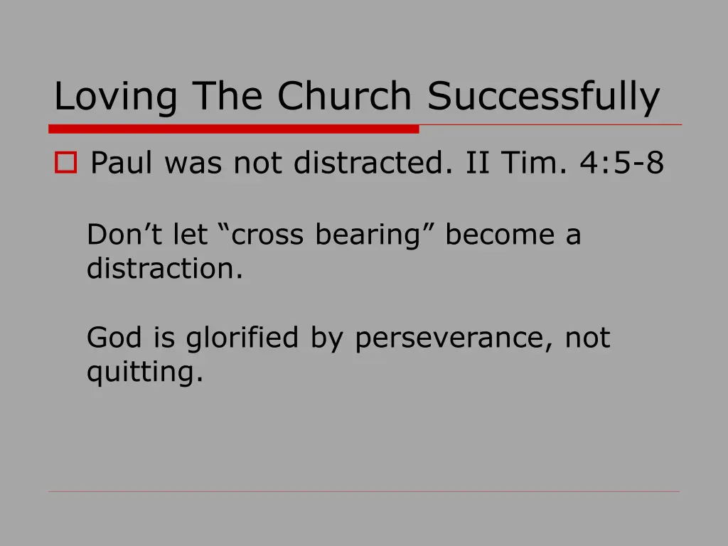 loving the church successfully 2