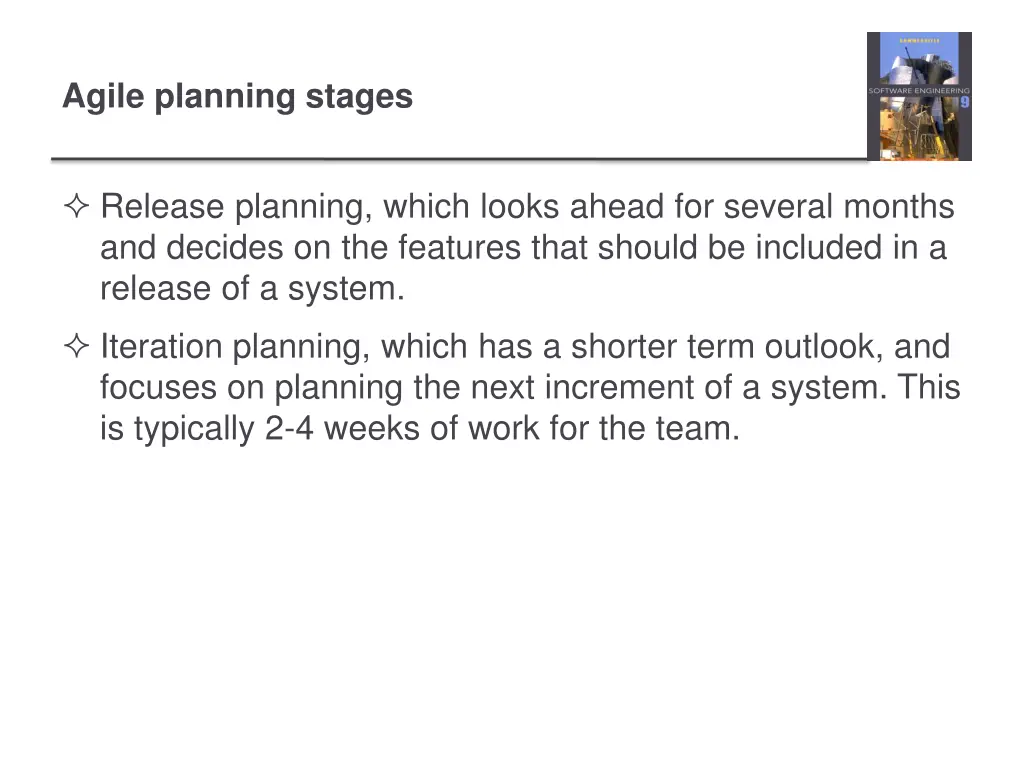 agile planning stages
