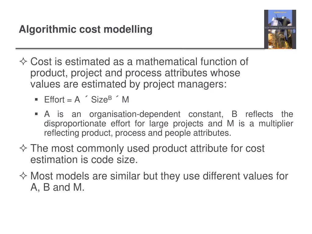 algorithmic cost modelling
