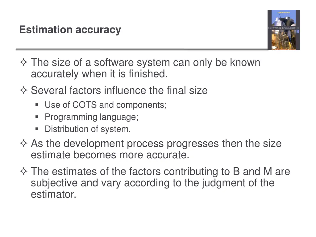 estimation accuracy