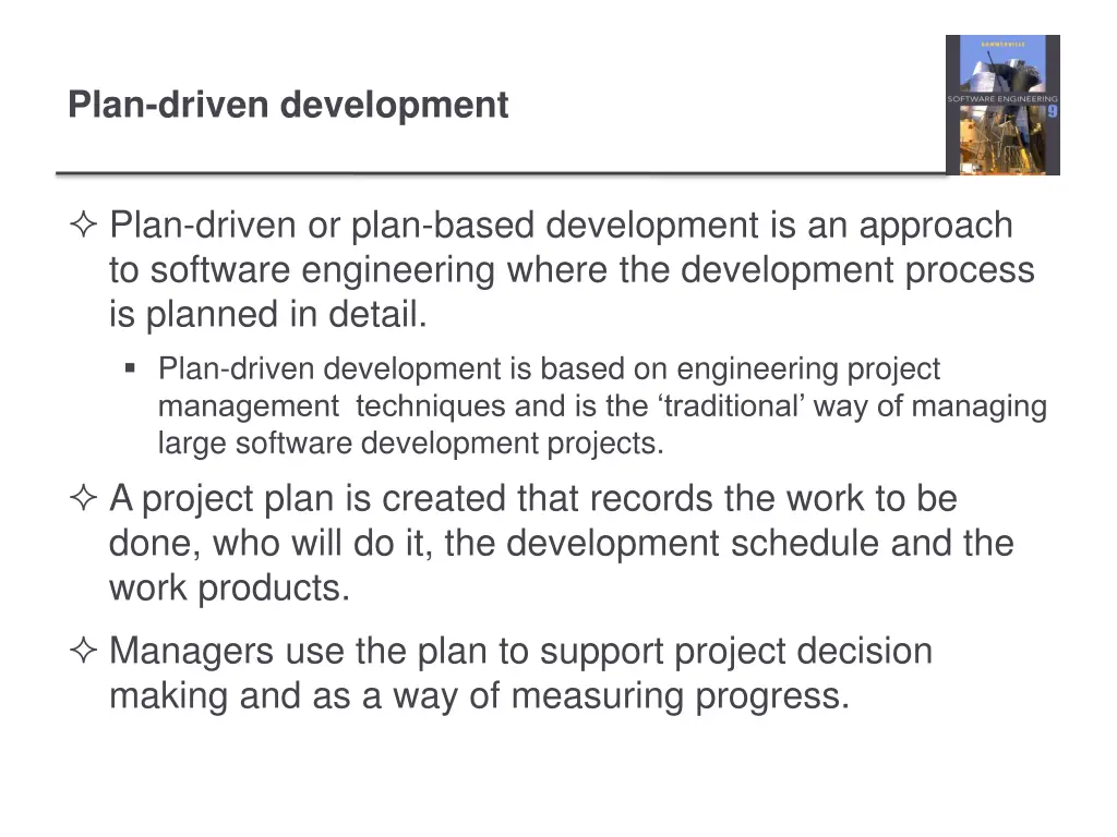 plan driven development