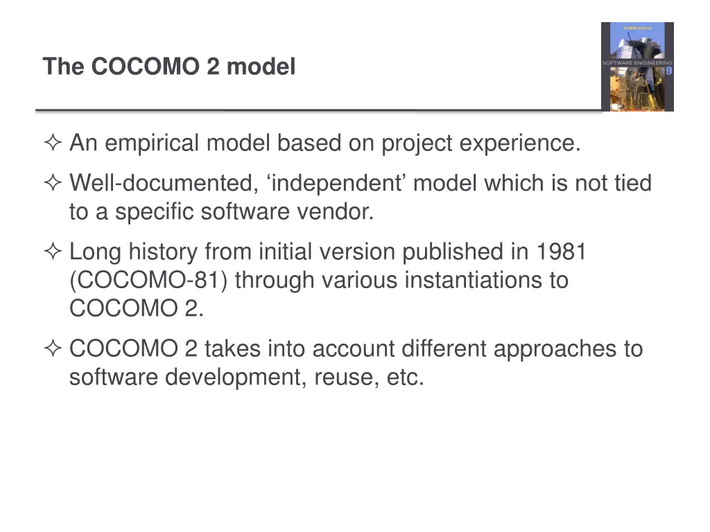 the cocomo 2 model