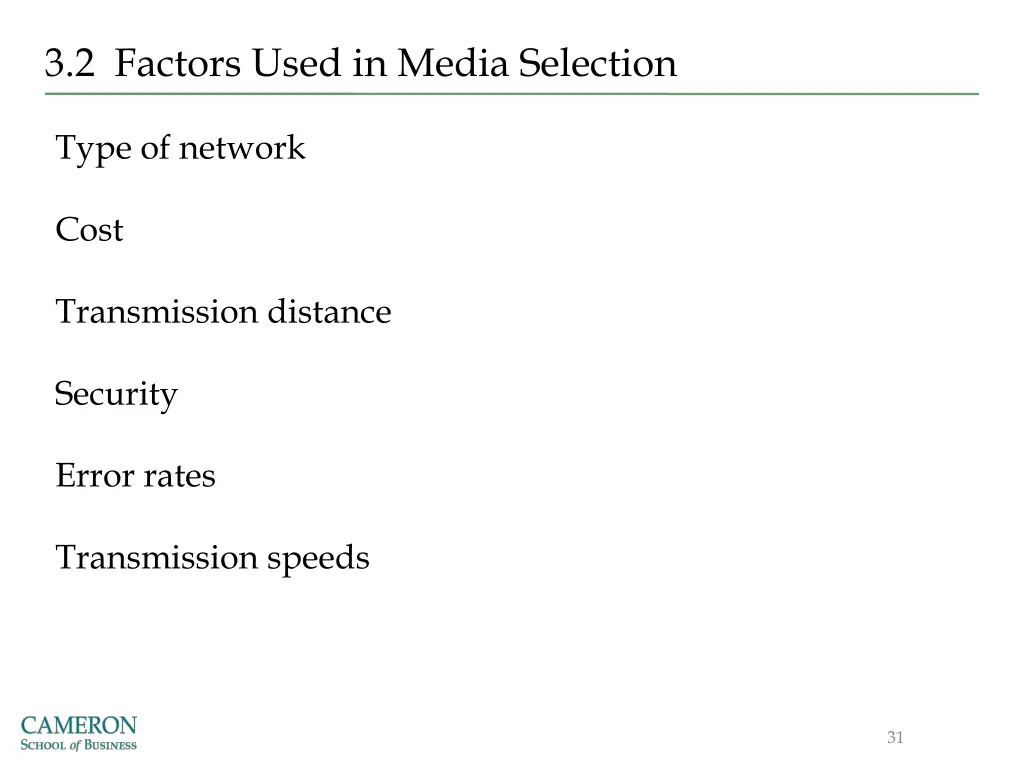 3 2 factors used in media selection