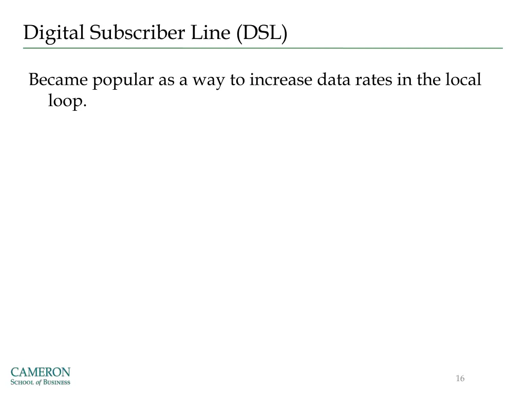 digital subscriber line dsl