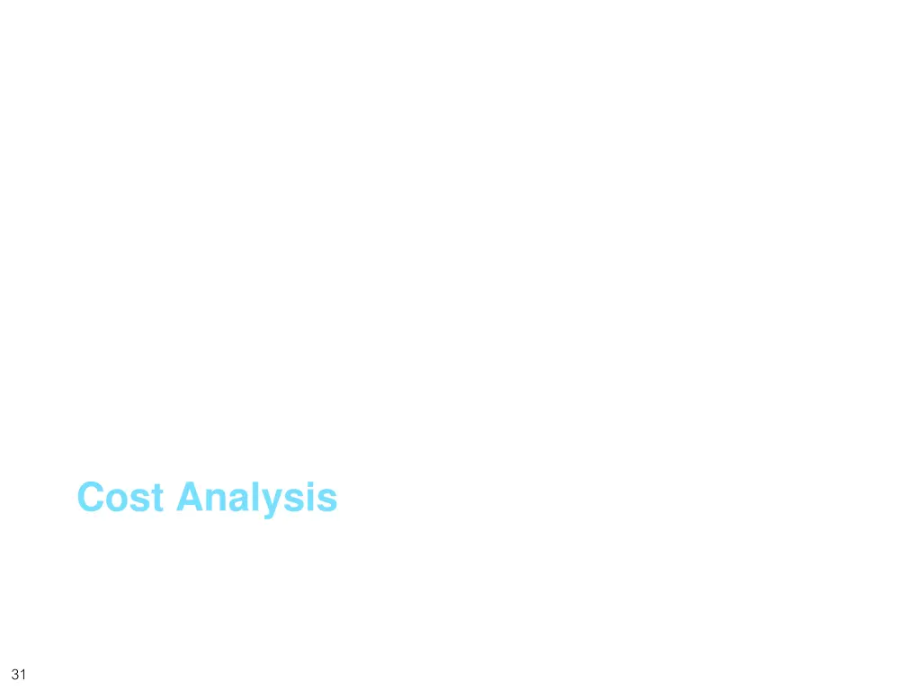 cost analysis